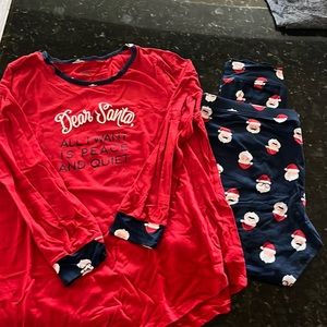 Women’s Size XL Jingles & Joy Christmas pajamas; long sleeve shirt